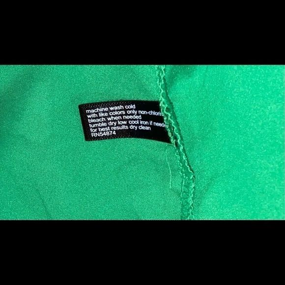 The Limited Green fit n flare paper bag dress M - Picture 7 of 10